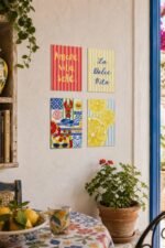 Blue Tile Pattern Table Mat Set - Image 3